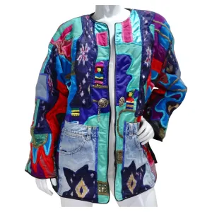 1980s La Colección Judith Roberts Patchwork Jacket