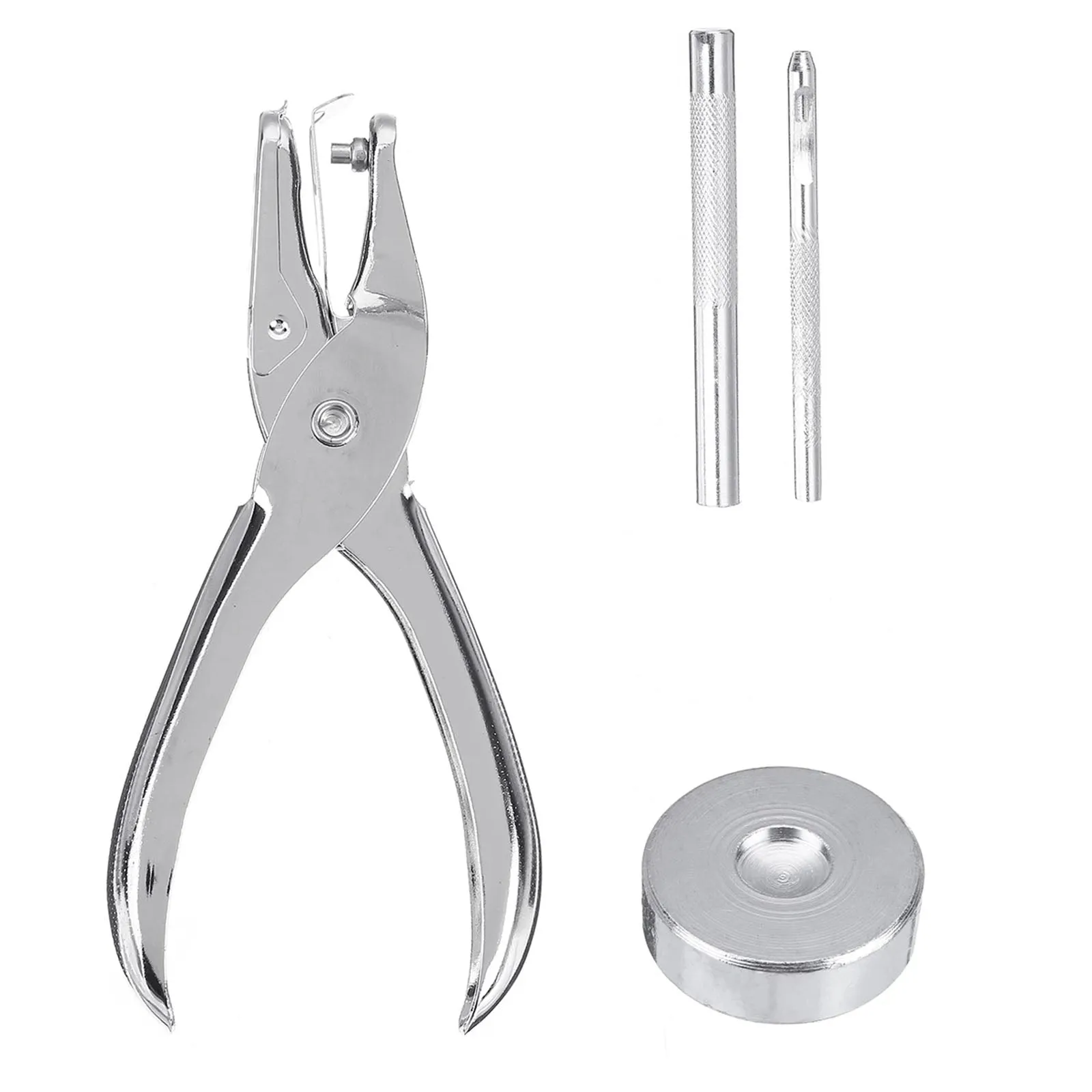 360Pcs Leather Craft Metal Double Cap Rivets Studs Fixing Tool Kit Hole Puncher