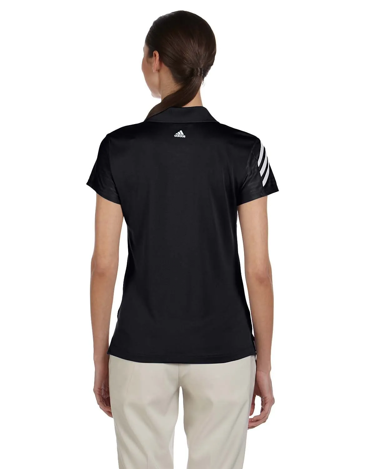 adidas Golf Ladies' climacool Mesh Polo A135 BLACK/ WHITE