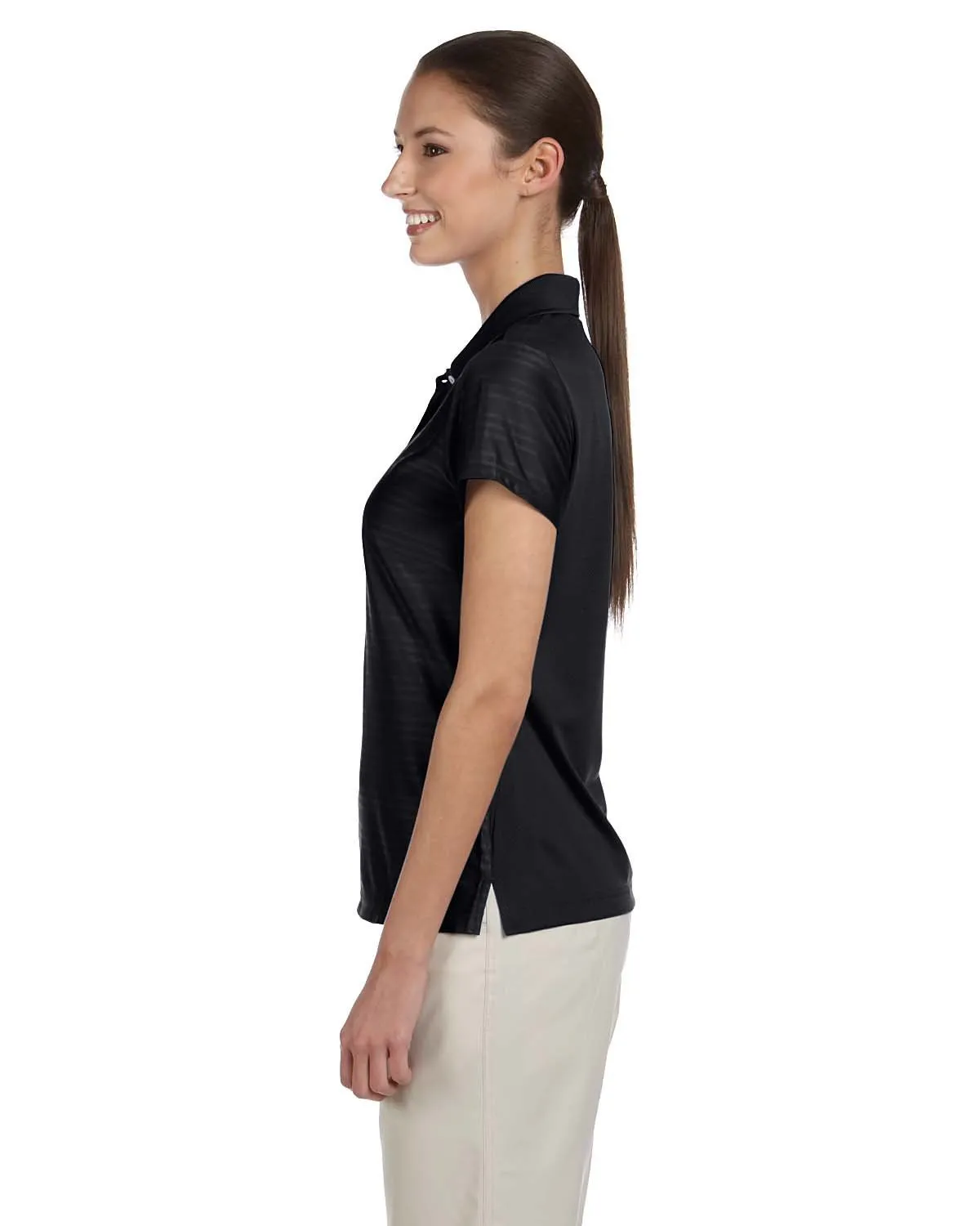 adidas Golf Ladies' climacool Mesh Polo A135 BLACK/ WHITE