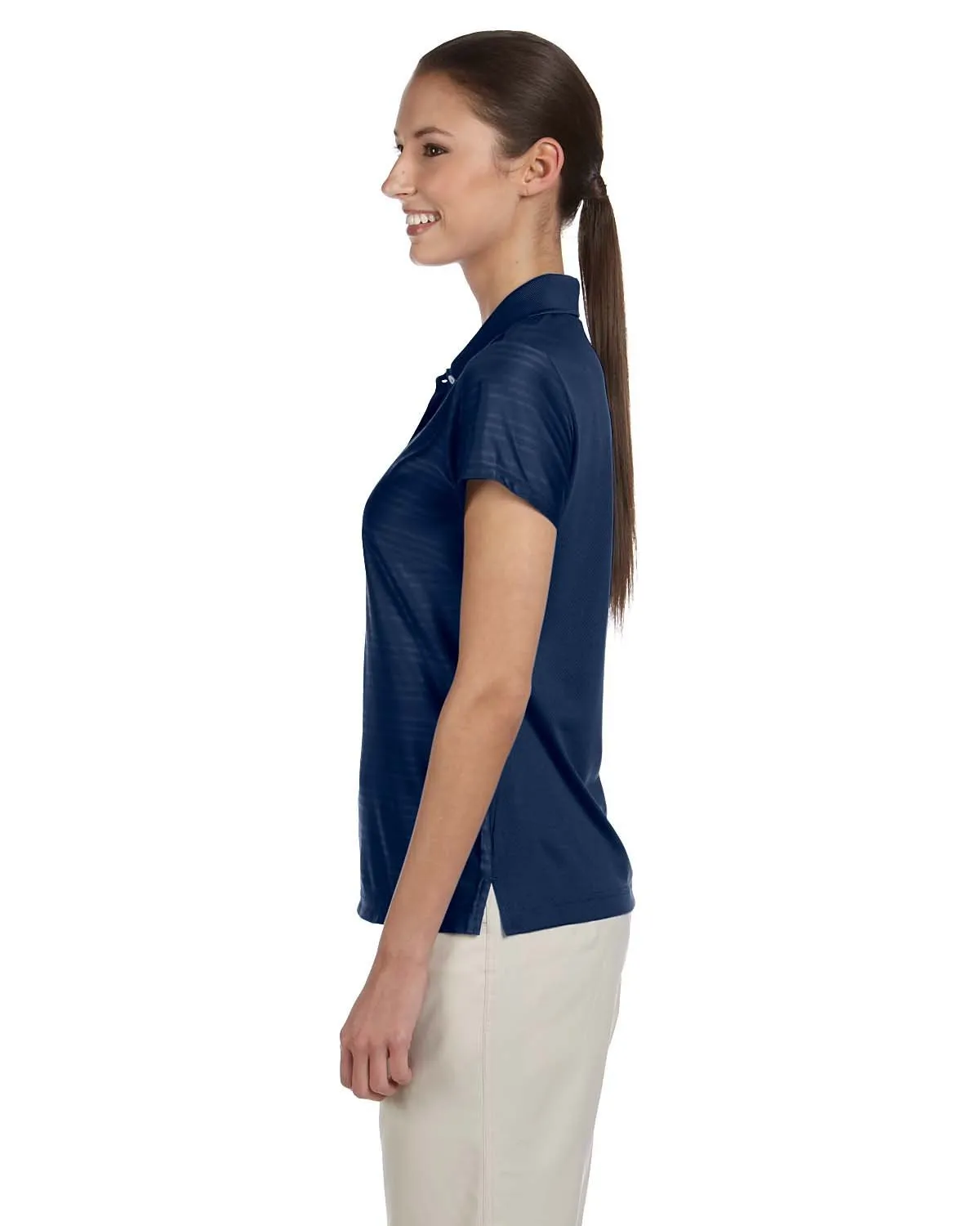 adidas Golf Ladies' climacool Mesh Polo A135 NAVY/ WHITE