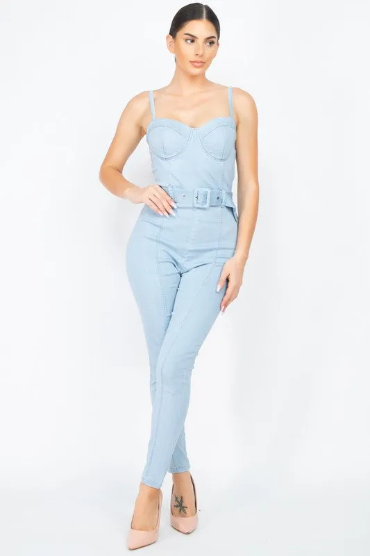 Anastasia Denim Jumpsuit - Light Denim