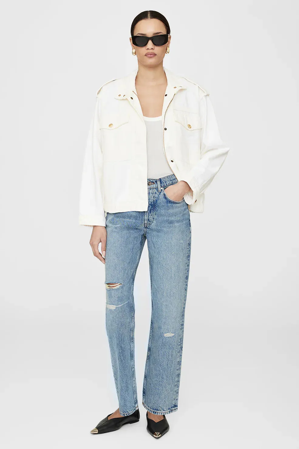 Anine Bing Audrey Jacket in Ivory