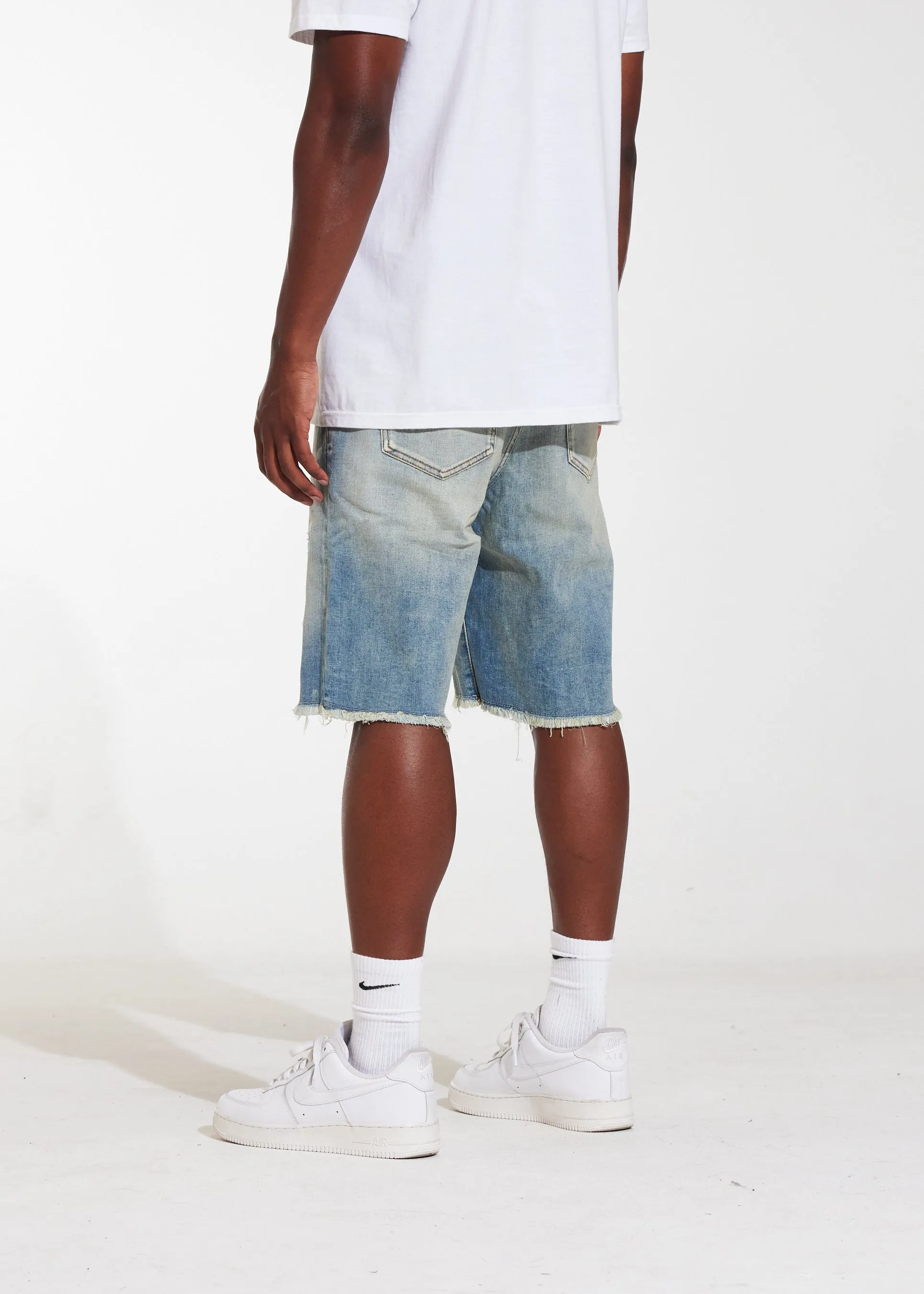Atlantic Denim Shorts (Stone Distress)