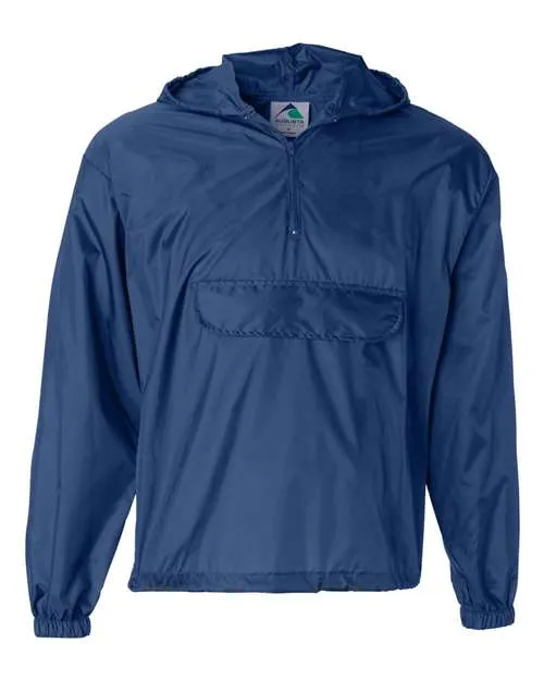 Augusta Sportswear Packable Half-Zip Hooded Pullover Jacket 3130 Plus Size
