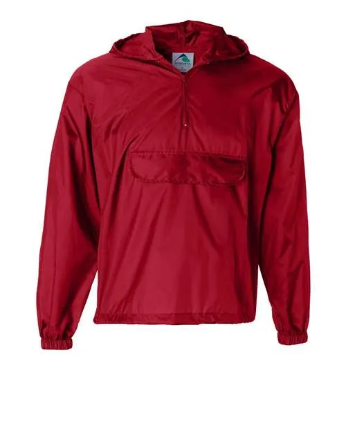Augusta Sportswear Packable Half-Zip Hooded Pullover Jacket 3130 Plus Size