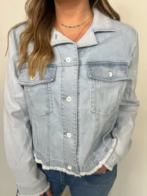 Bella Dahl Coco Fray Mix Denim Jacket