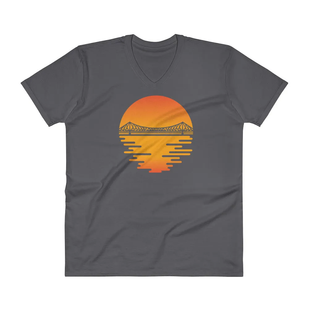 Bengali Lightweight Fashion V-Neck T-Shirt - Howrah by the Dawn