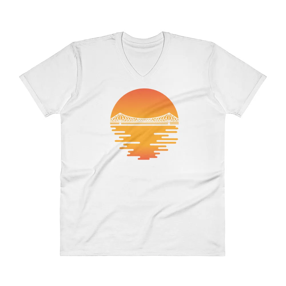 Bengali Lightweight Fashion V-Neck T-Shirt - Howrah by the Dawn
