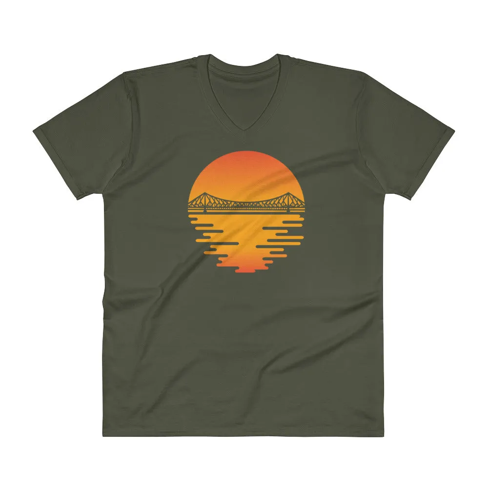 Bengali Lightweight Fashion V-Neck T-Shirt - Howrah by the Dawn