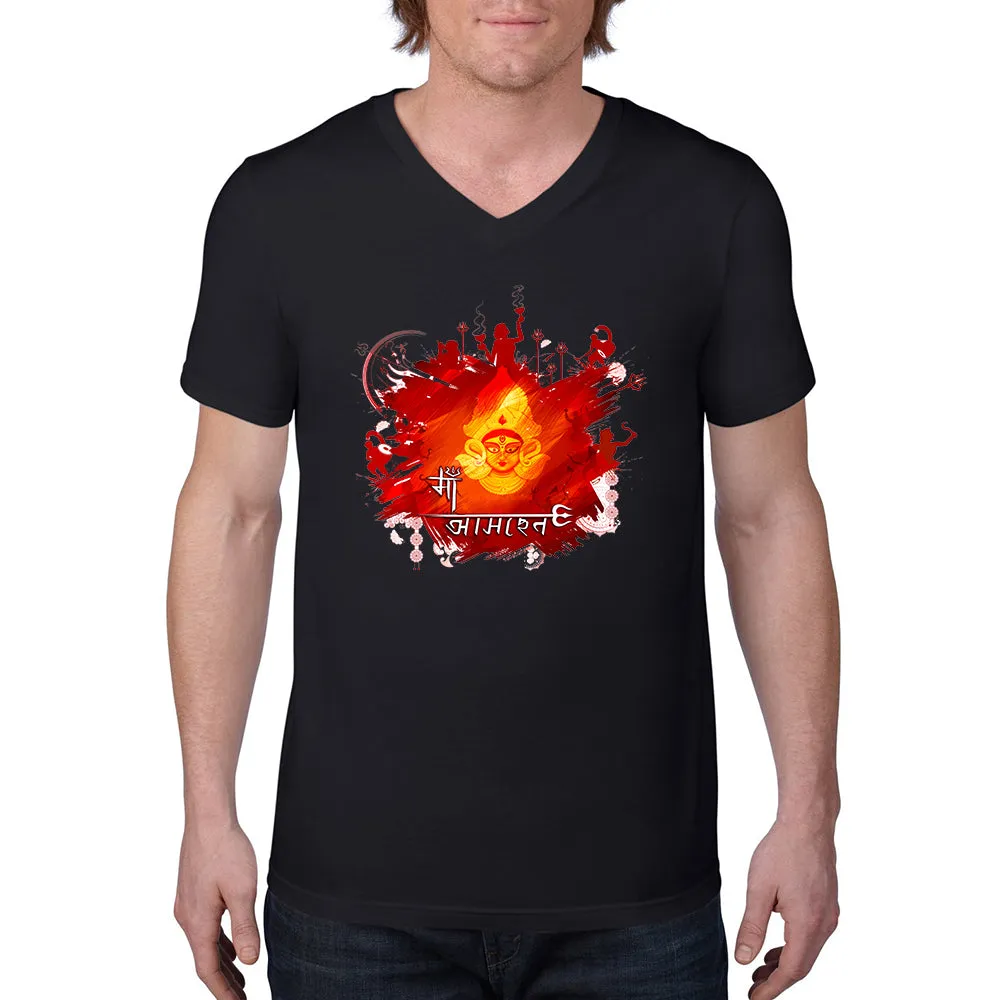 Bengali Lightweight Fashion V-Neck T-Shirt - Maa Aaschen
