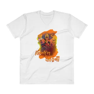 Bengali Lightweight Fashion V-Neck T-Shirt - Trishuldhaarini