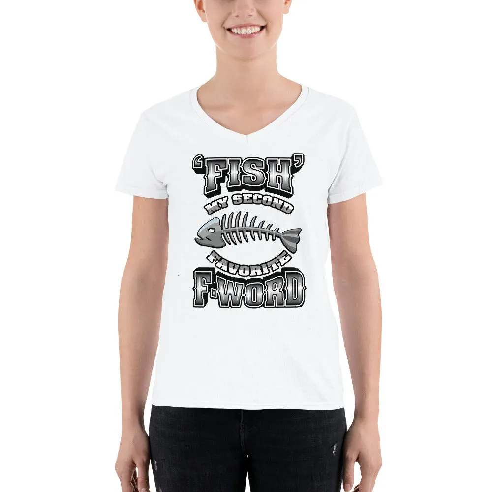 Bengali Lightweight V-Neck T-Shirt - F for Fish