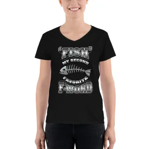 Bengali Lightweight V-Neck T-Shirt - F for Fish