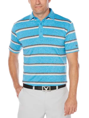 Big & Tall Opti-Soft Heather Printed Stripe Polo