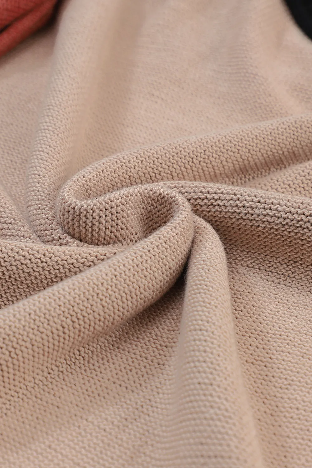 Bishop Sleeve Ribbed Trim Sweater