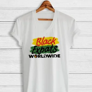 Black Expats Worldwide  - V Neck T-shirt For Women