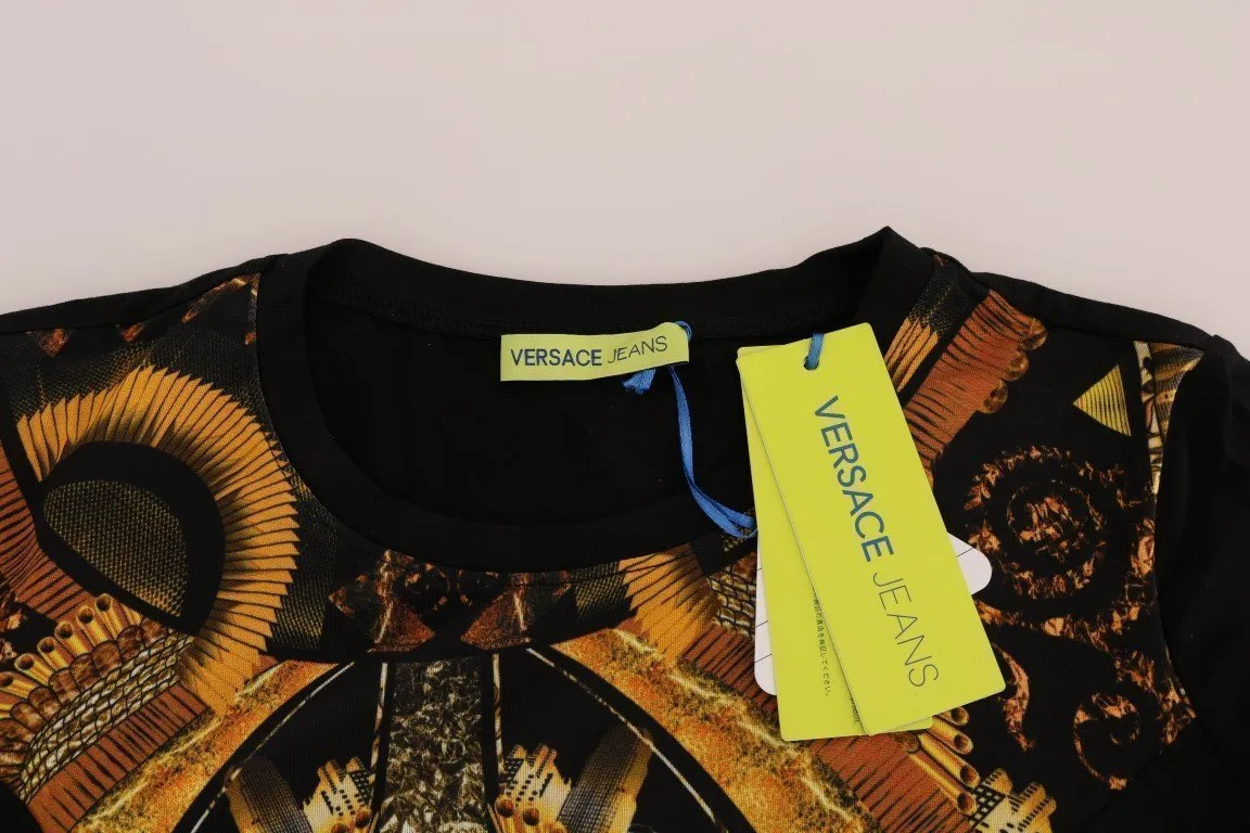 Black Stretch Baroque Pullover Sweater