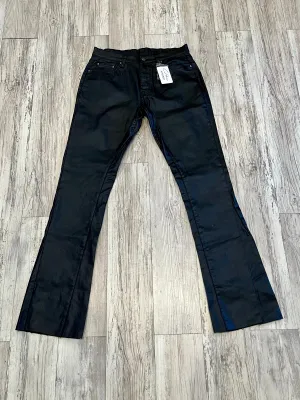 Black Wax Flare Denim