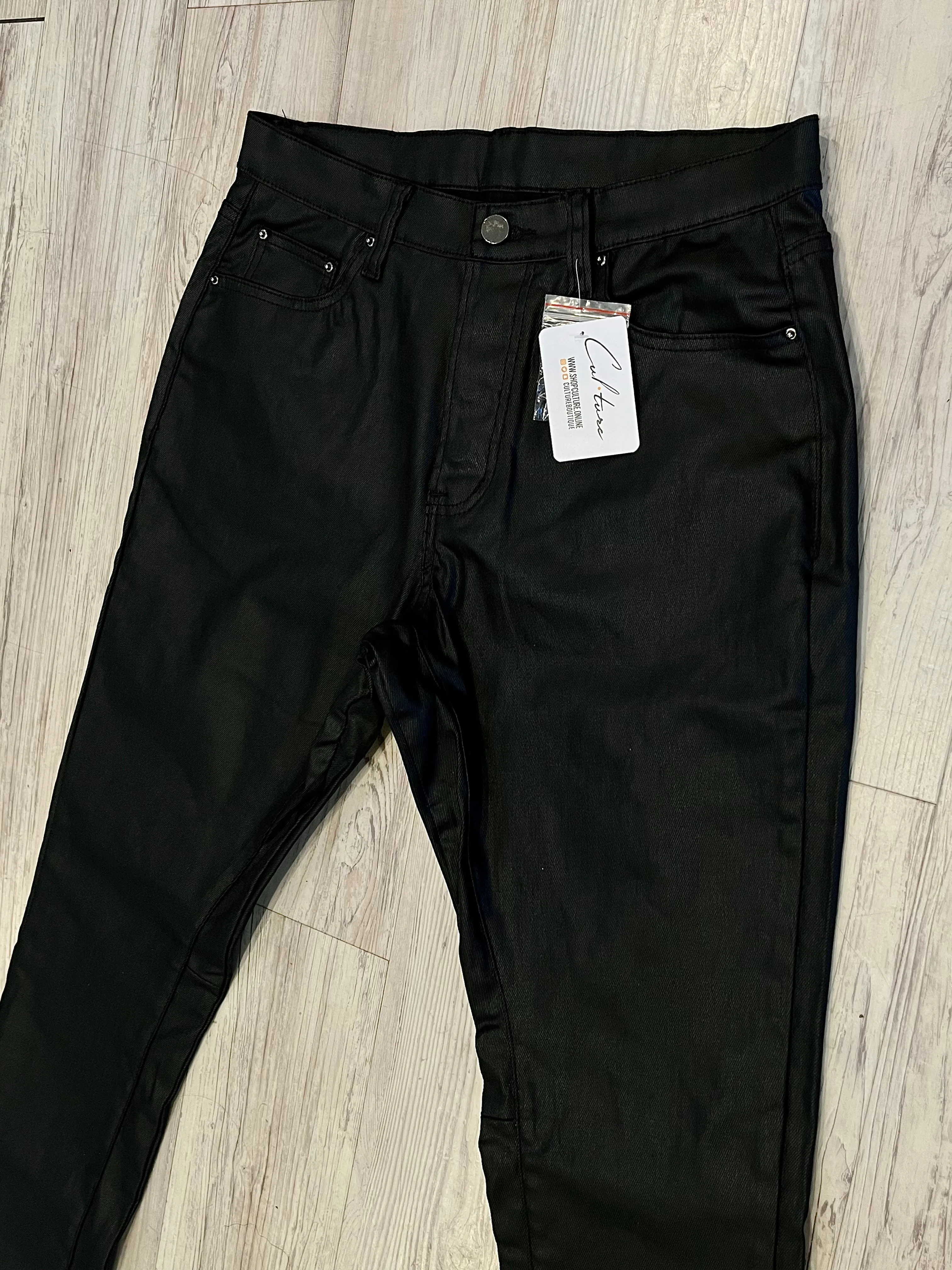 Black Wax Flare Denim