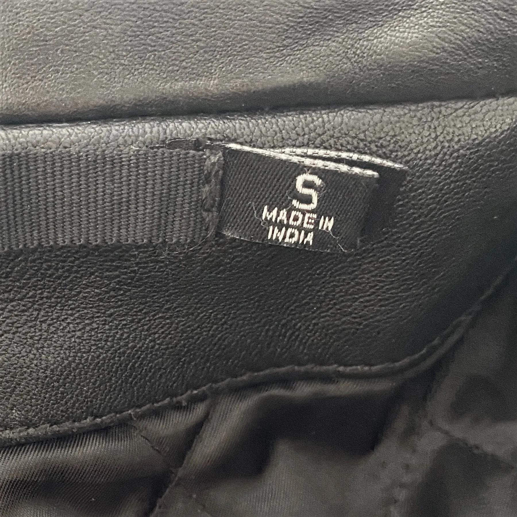 BLK DNM Motorcycle Black Belted Leather Jacket Size S