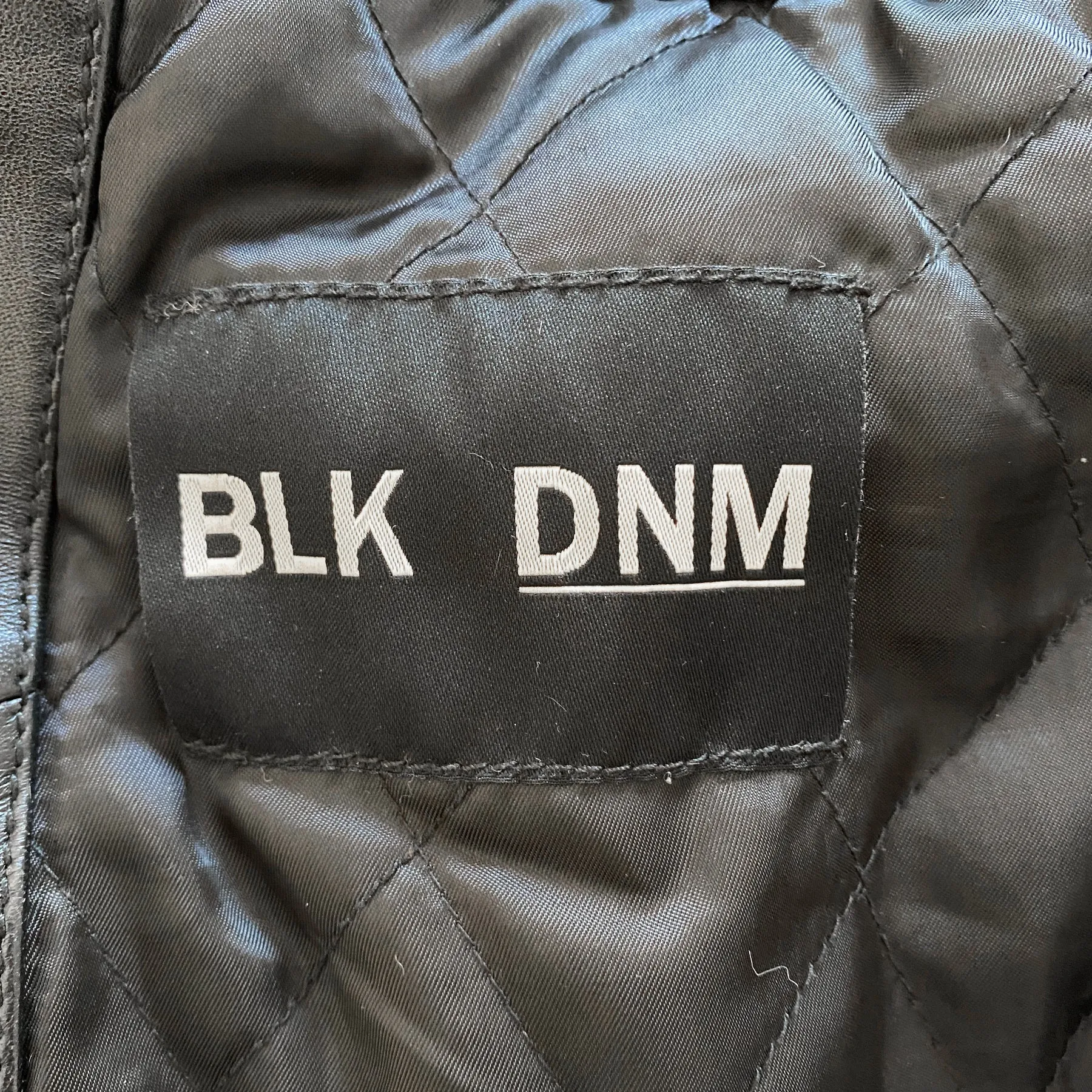 BLK DNM Motorcycle Black Belted Leather Jacket Size S