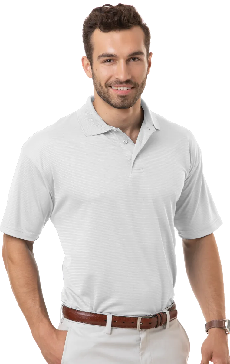 Blue Generation Men's Poly/Rayon Tonal Stripe Polo