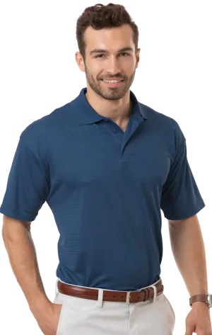 Blue Generation Men's Poly/Rayon Tonal Stripe Polo
