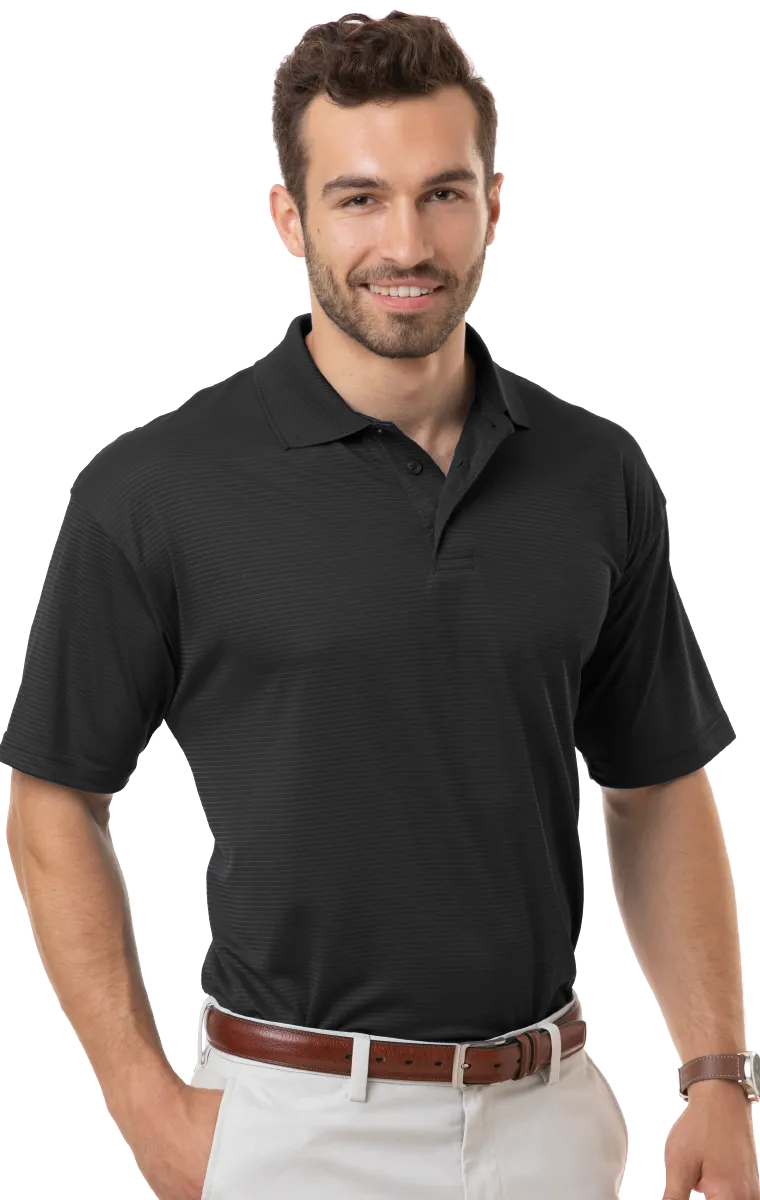 Blue Generation Men's Poly/Rayon Tonal Stripe Polo