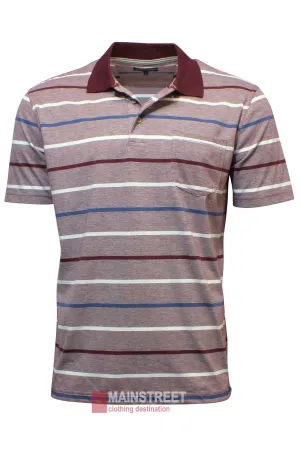 Blue Horizon Jersey Striped Polo