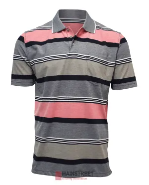 Blue Horizon Pique Striped Polo