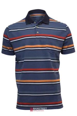 Blue Horizon Striped Polo