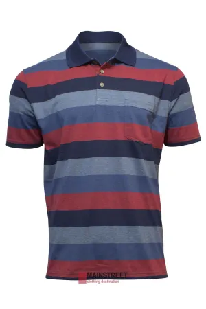 Blue Horizon Striped Polo