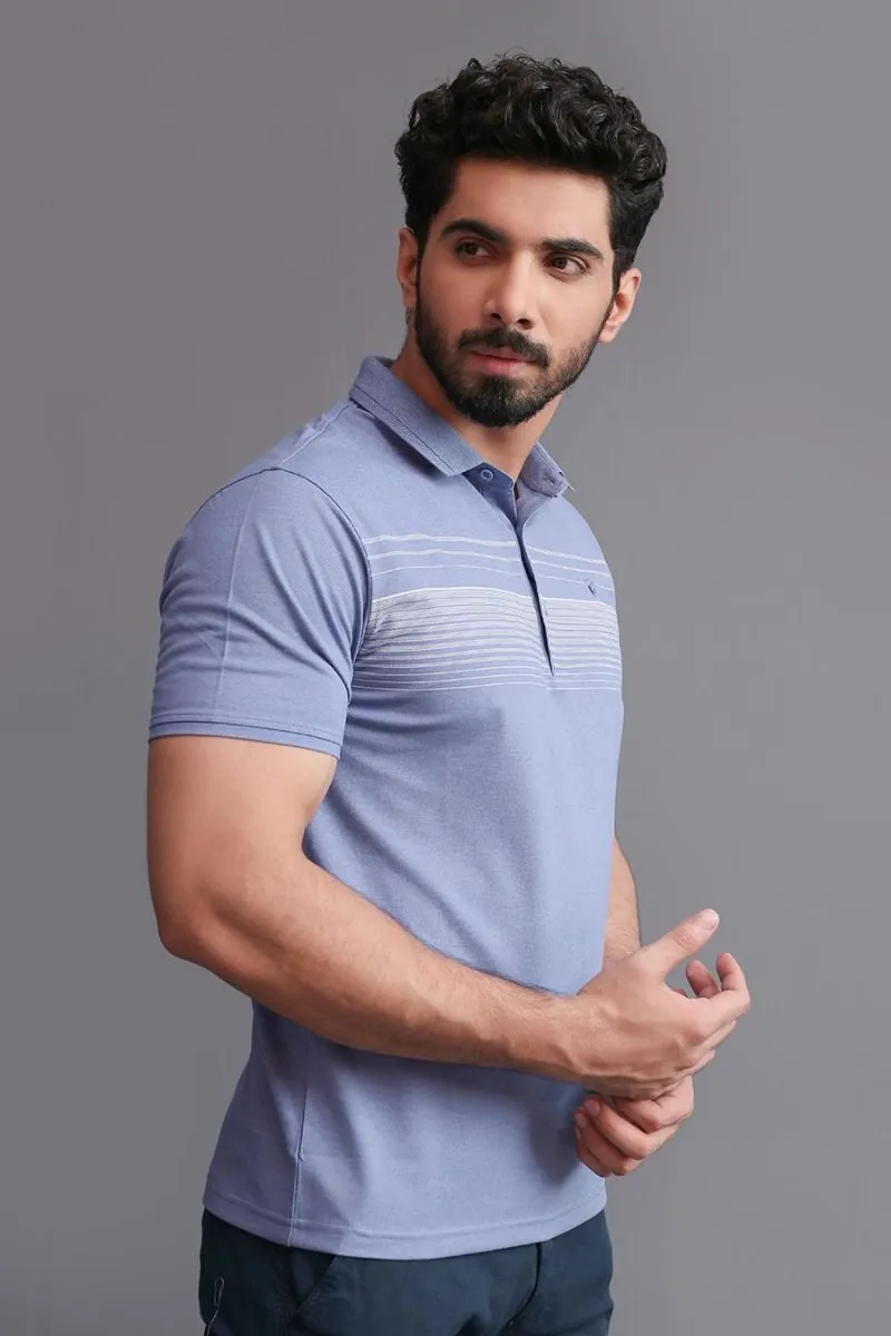 BLUE STRIPED POLO