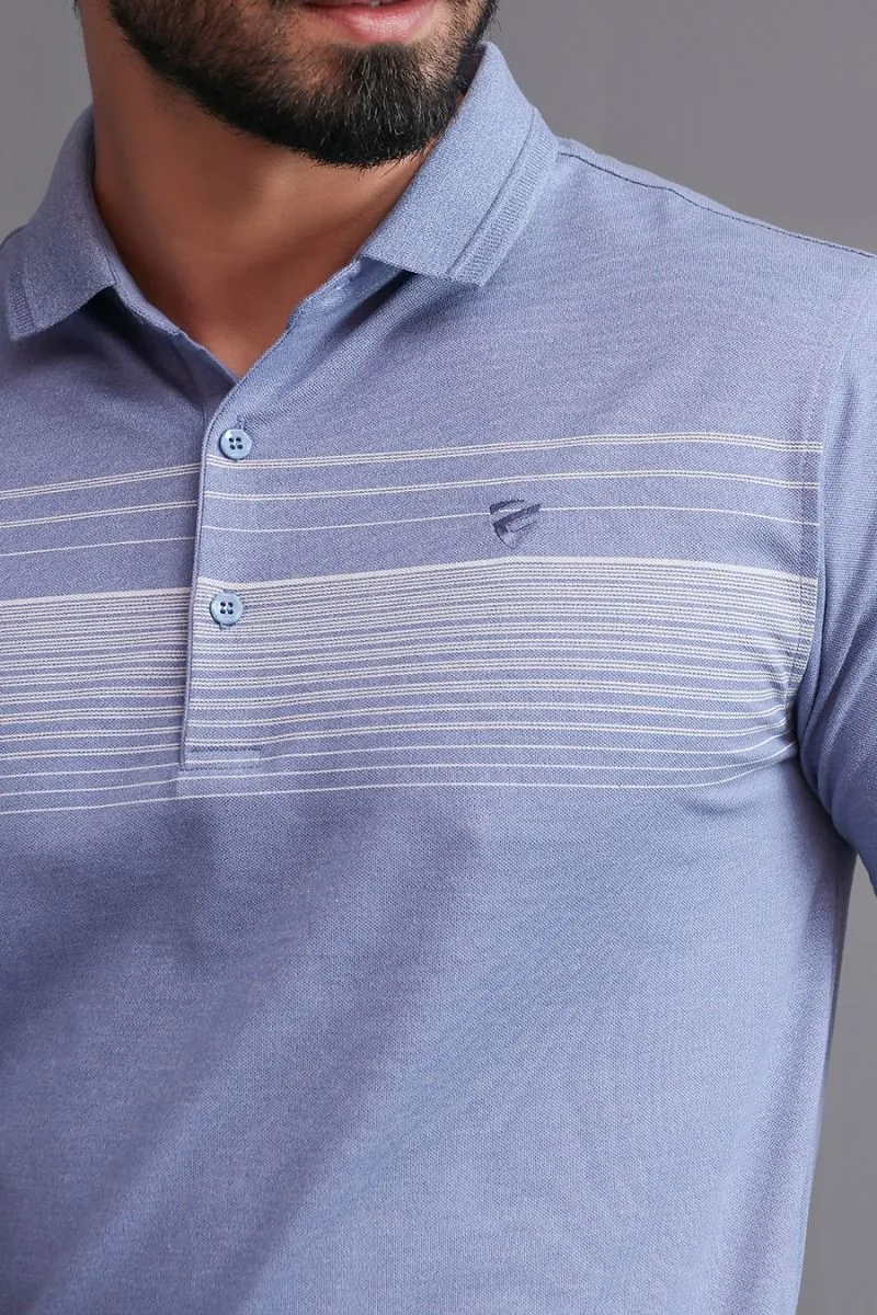 BLUE STRIPED POLO