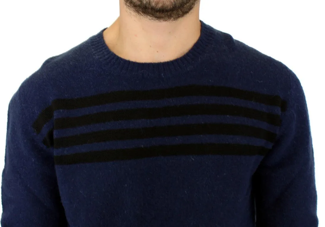Blue striped sweater pullover