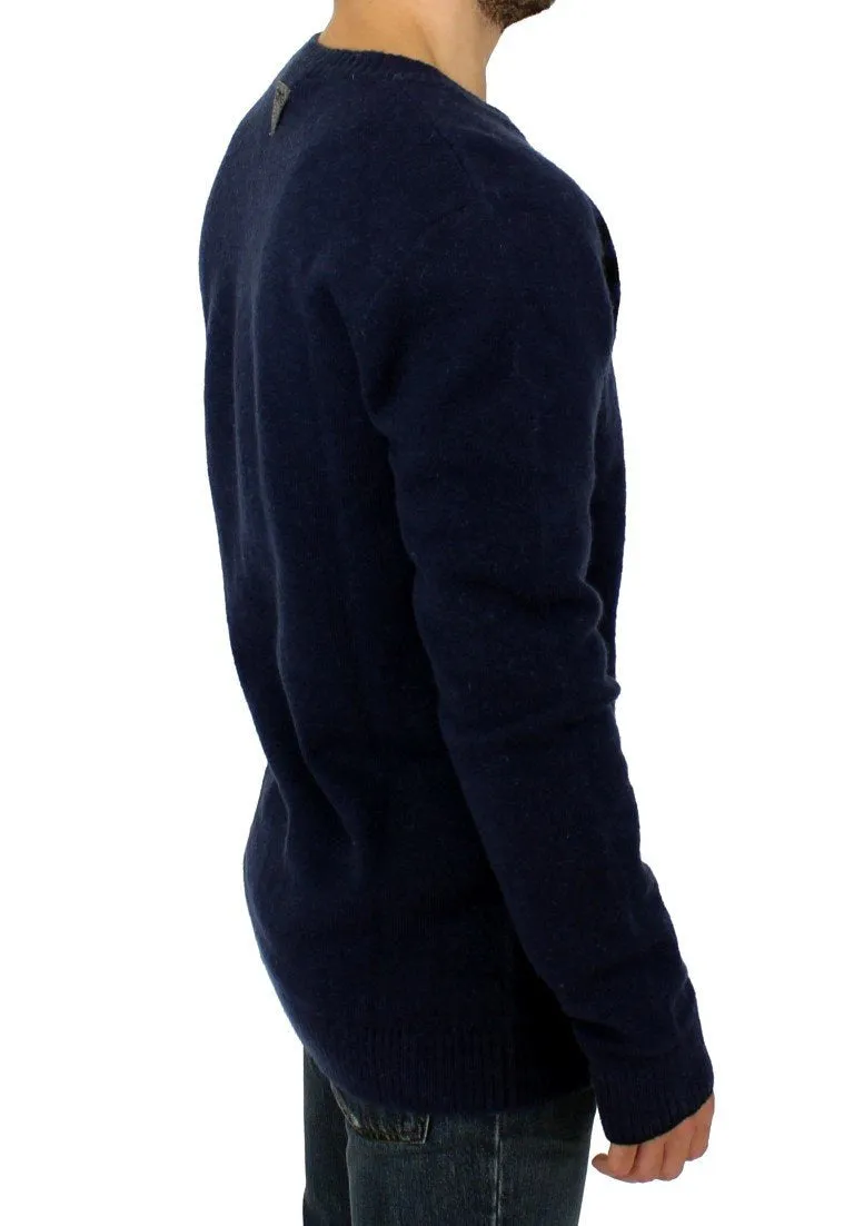 Blue striped sweater pullover