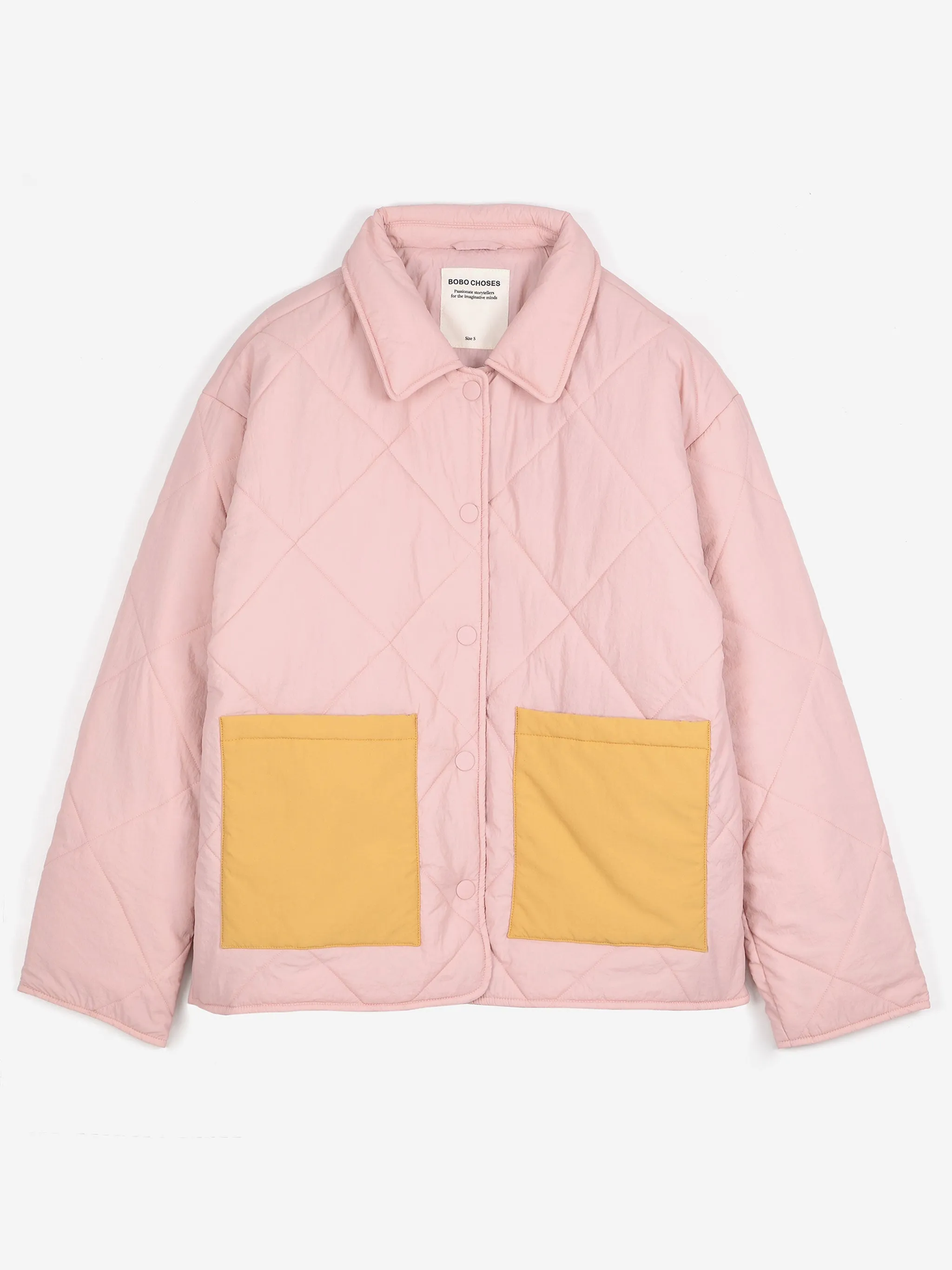 Bobo Choses Color block padded pink oversize jacket