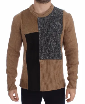 Brown Camel Wool Knitted Sweater Pullover