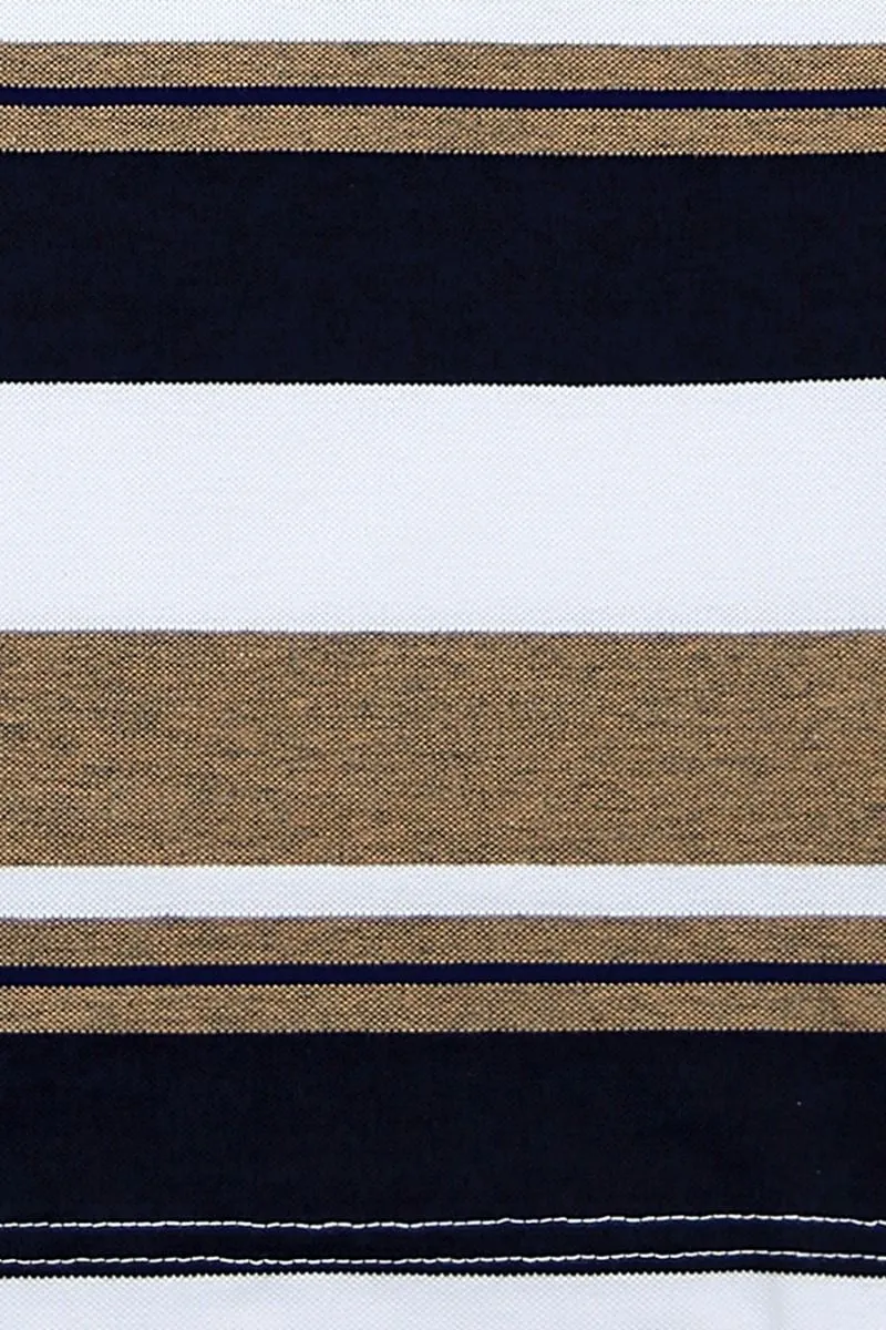 BROWN STRIPED POLO