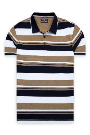BROWN STRIPED POLO
