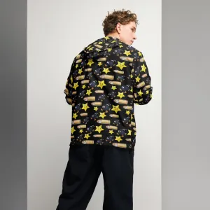 Bullet Bomb Star Men’s Windbreaker - Black