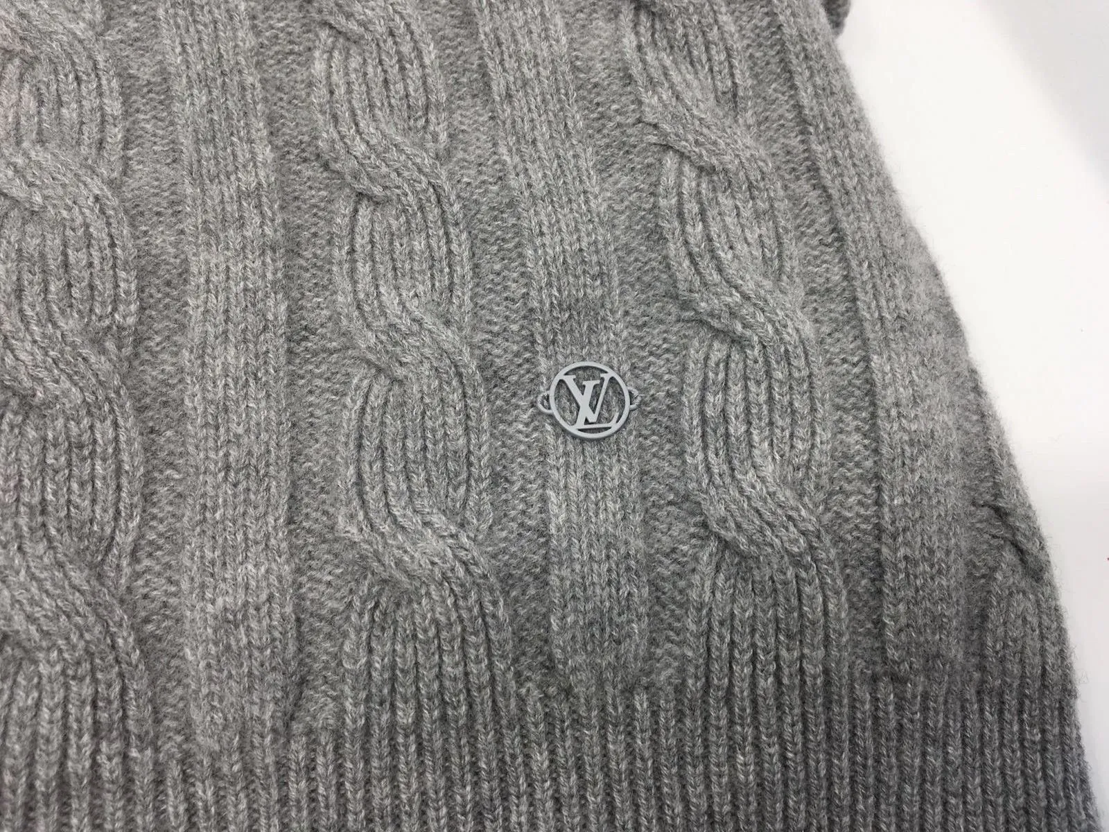 Cabled V Neck Sweater