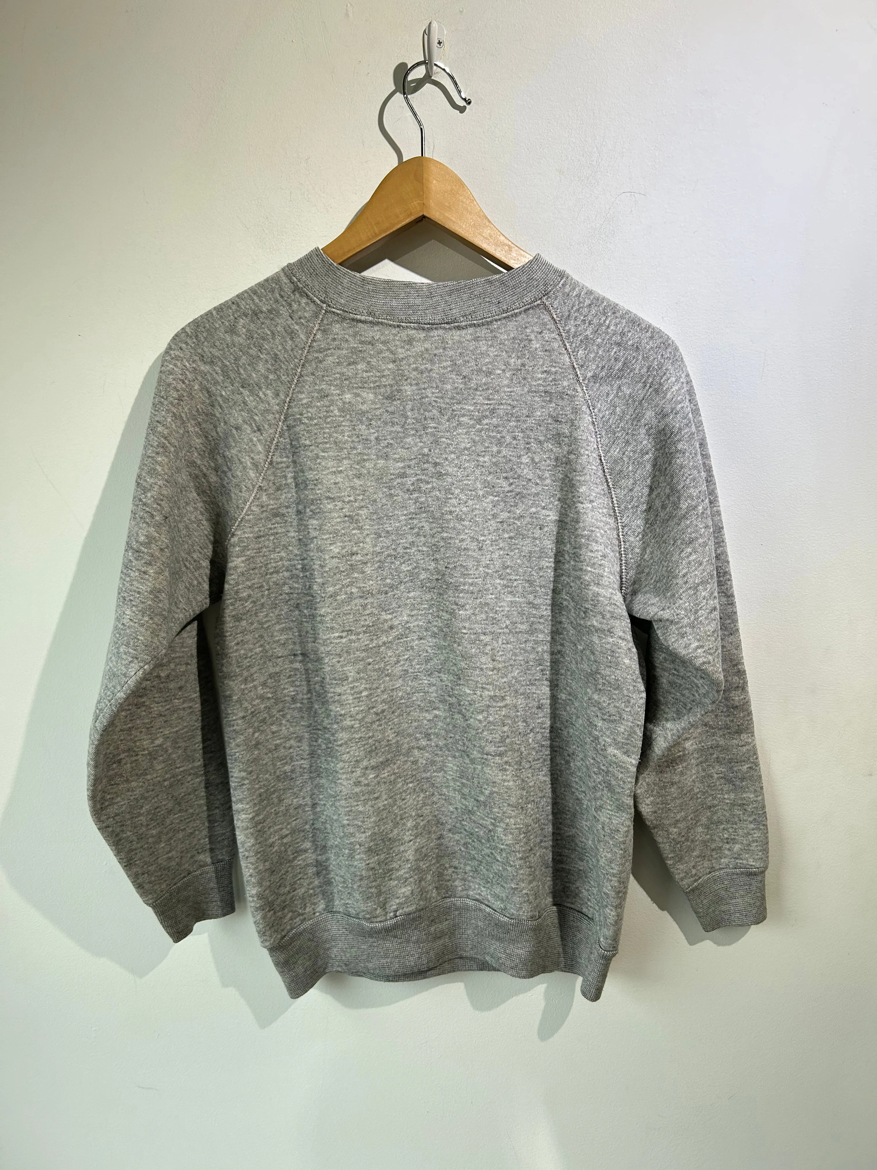 Carleen Grey Sweatshirt with Crochet Patch