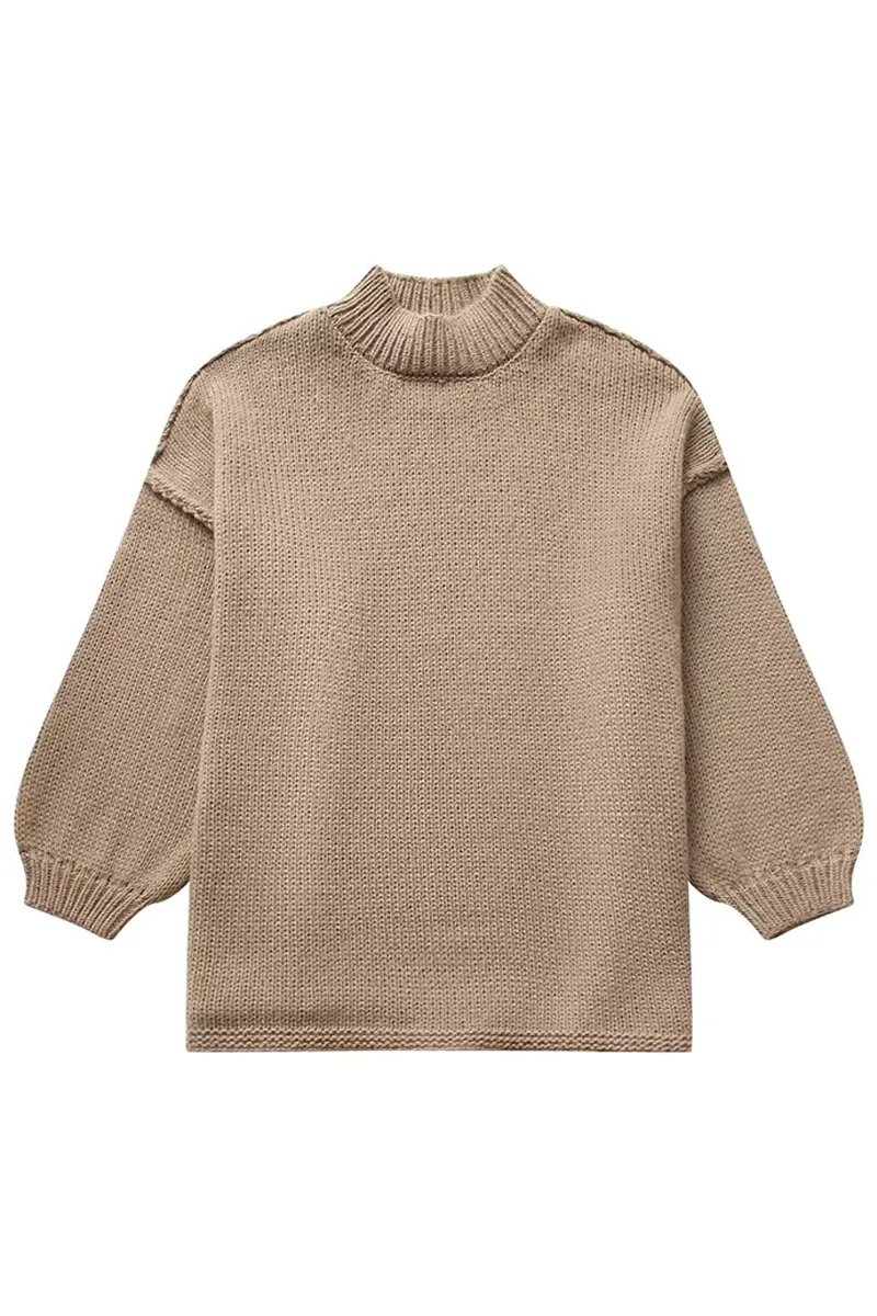 Casual Daily Solid Color O Neck Sweaters(4 Colors)