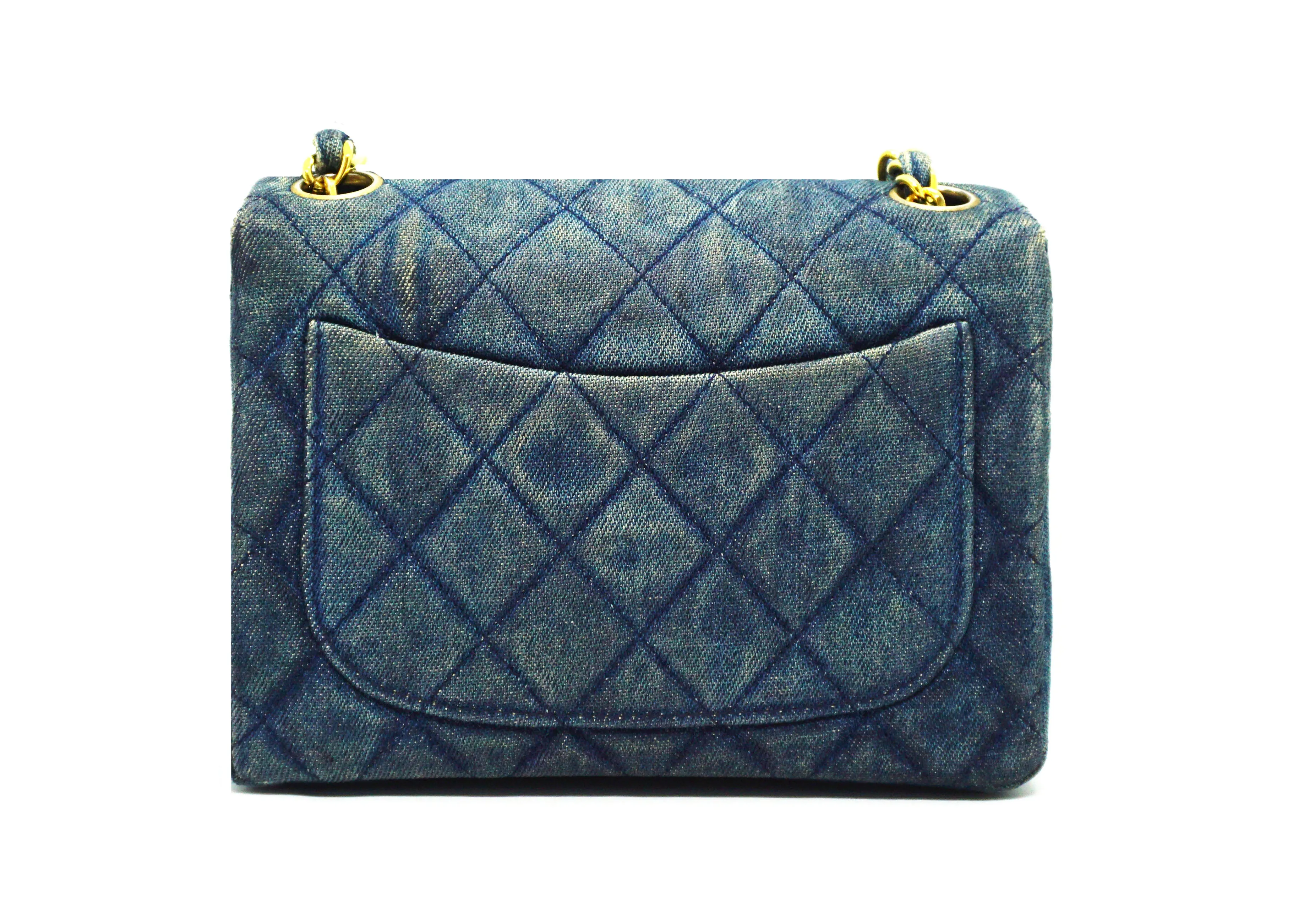 Chanel Vintage Rare Denim Classic Square Mini Flap