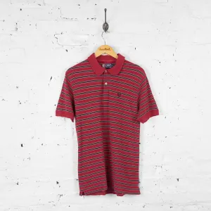 Chaps Ralph Lauren Striped Polo Shirt - Red/Black - M