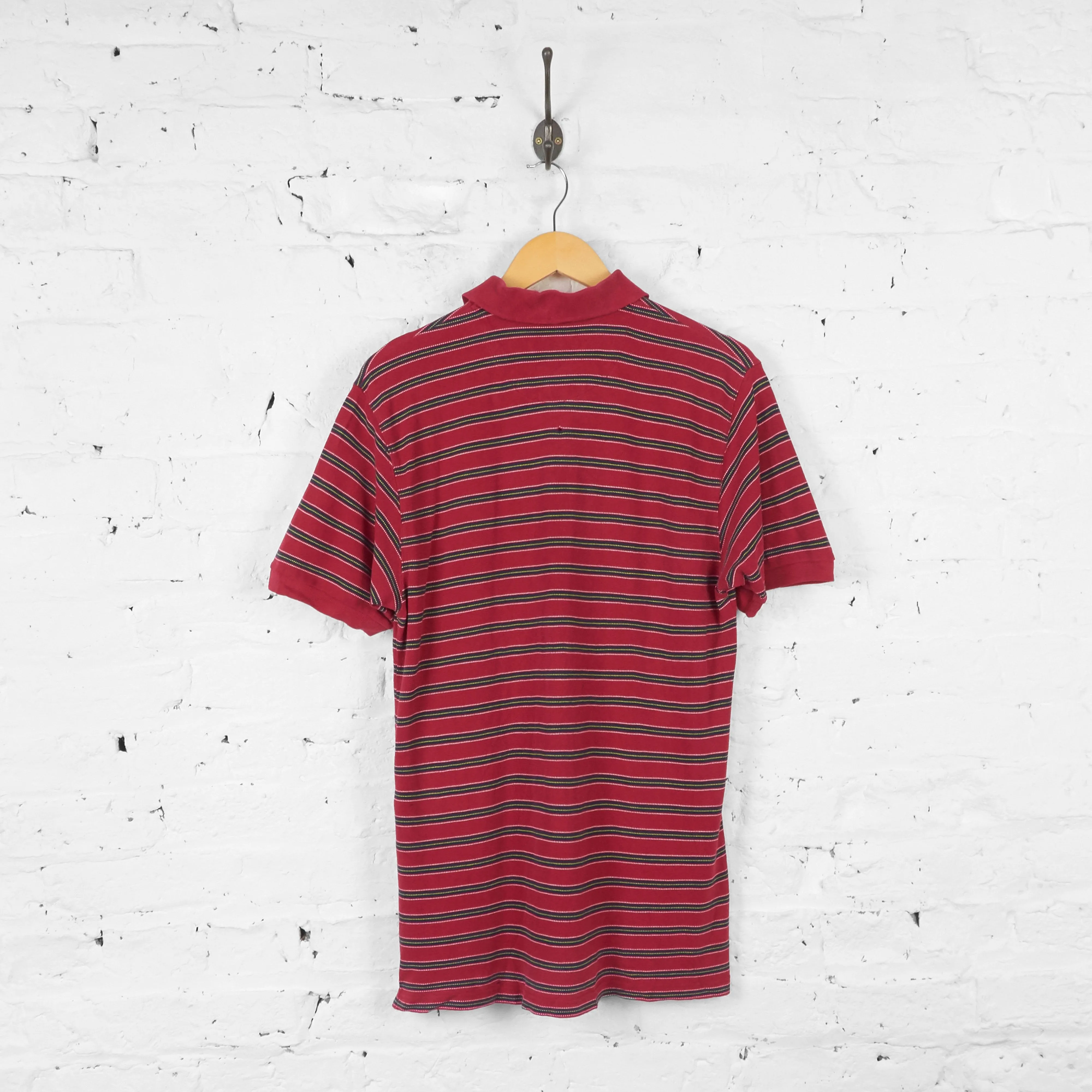 Chaps Ralph Lauren Striped Polo Shirt - Red/Black - M