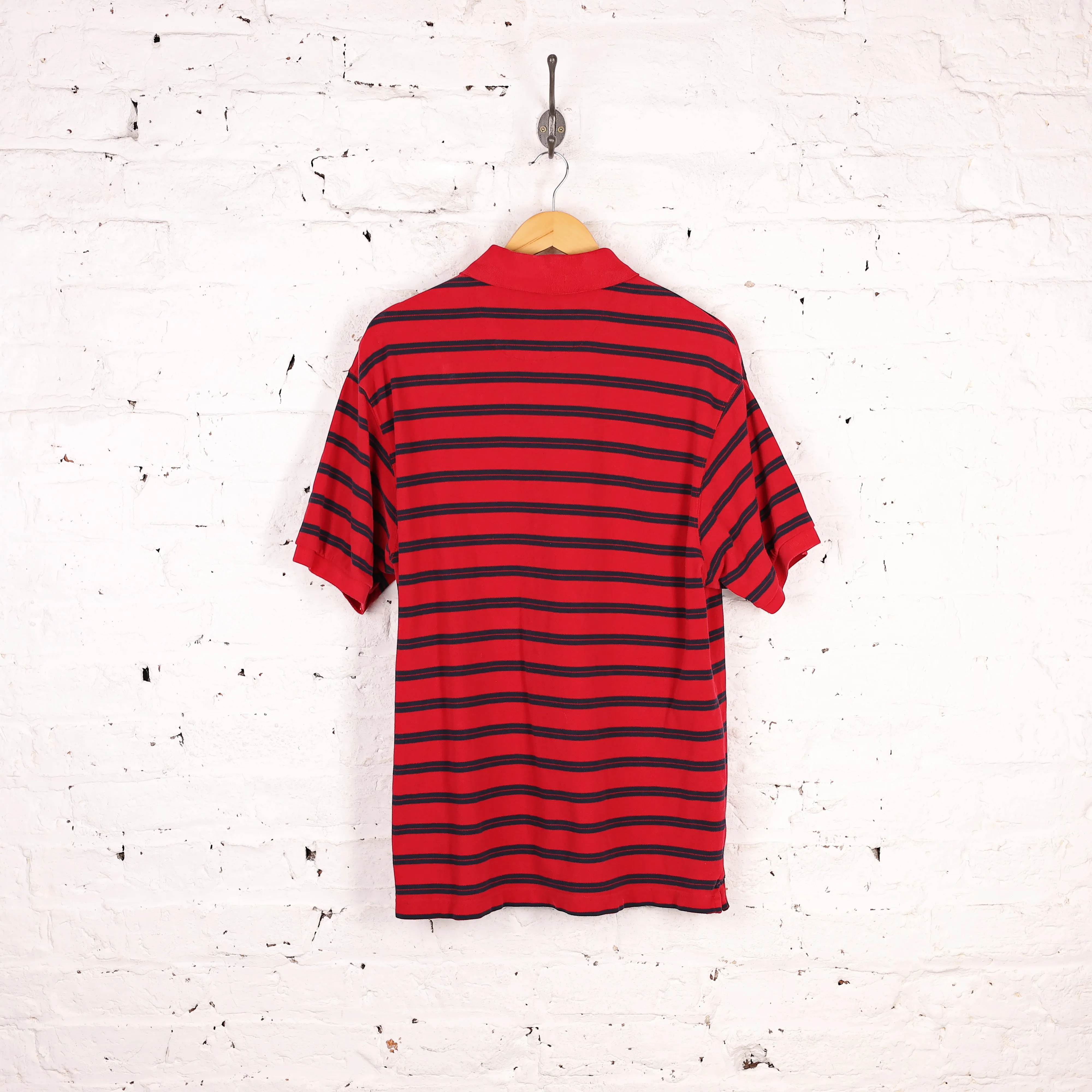 Chaps x Ralph Lauren Polo Short Sleeve Striped Polo Shirt - Red - XL
