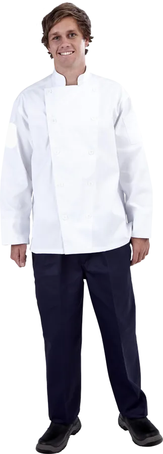 Chef Revival - Classic White (Fixed Buttons) Long Sleeve Chef Jacket